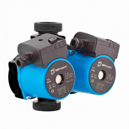 Циркуляционный резьбовые сдвоенные 3-х скоростные насосы IMP PUMPS GHND 32/80-180